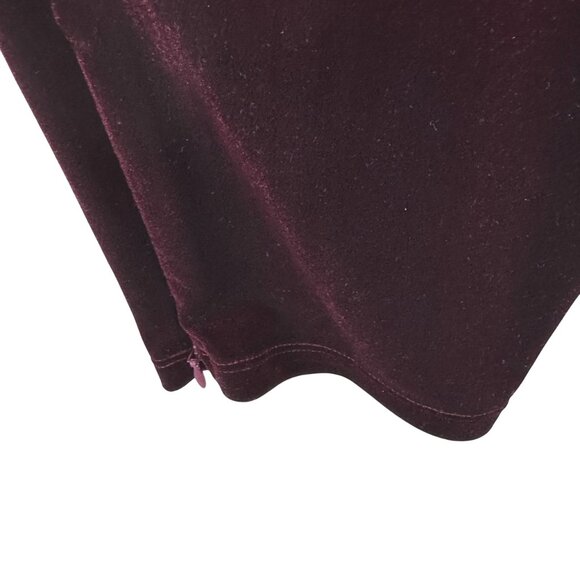 Talbots Velvet Leggings Pants 16WP Burgundy Pull On Ankle Zip NWT TP-3123 - Picture 5 of 9